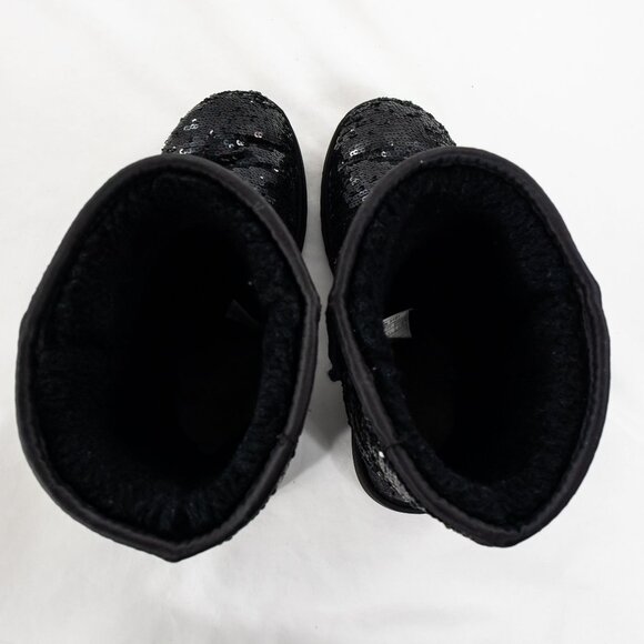 UGG Australia Women's Classic Short Cosmos Black Sequin Boots Size 10 - Picture 6 of 8